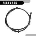 thumbnail image 6 of Unique Bargains 1 Set 110cm 43.31" Universal Motorcycle Hydraulic Brake Oil Hose 28 28 Degree Oil Line Pipe Black, 6 of 7