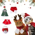 thumbnail image 2 of Disfraz de Navidad para gatos/perros, ropa para perros pequeños, traje de Año Nuevo, accesorio divertido para mascotas, sombreros de Papá Noel para gatos, capa para mascotas, ropa de invierno, 2 of 4