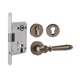 thumbnail image 1 of Cerradura de puerta Manija de puerta Reversible de latón de un solo lado Clásico 4 llaves Perilla de puerta Palanca de puerta, para dormitorio, puerta Marrón, 1 of 7