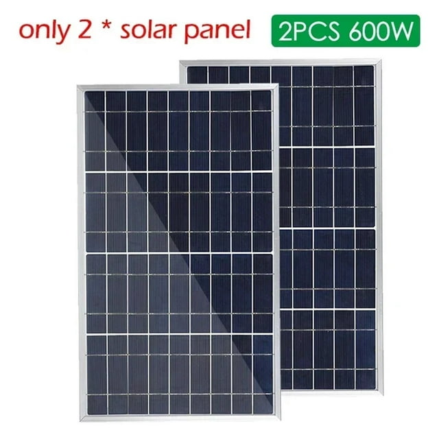 18V Solar Panel Kit Complete 300/600W Polycrystalline USB Power Portable Outdoor Recharable Solar Cell nerator For Camping ,Multi Purpose