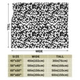 thumbnail image 4 of ZNDUO Lightweight Microfiber Bed Blanket, Retro Pixel Black and White Texture Pattern Super Soft Flannel Cozy Throw Blankets, 80"x60", 4 of 8