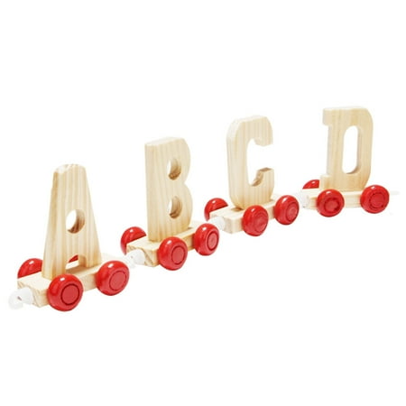 

28pcs 26 English Letters Train Children s Wooden Toys Children Early Education Letters Game Wooden Blocks