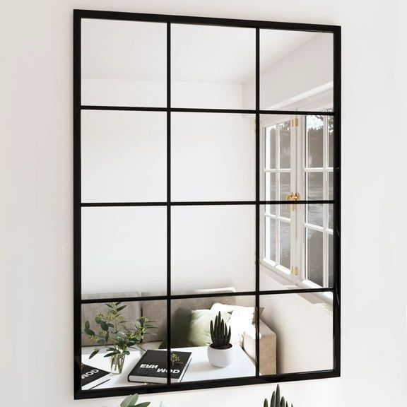 vidaXL Window Mirror Wall Mirror Decorative Hall Mirror for Bathroom Metal