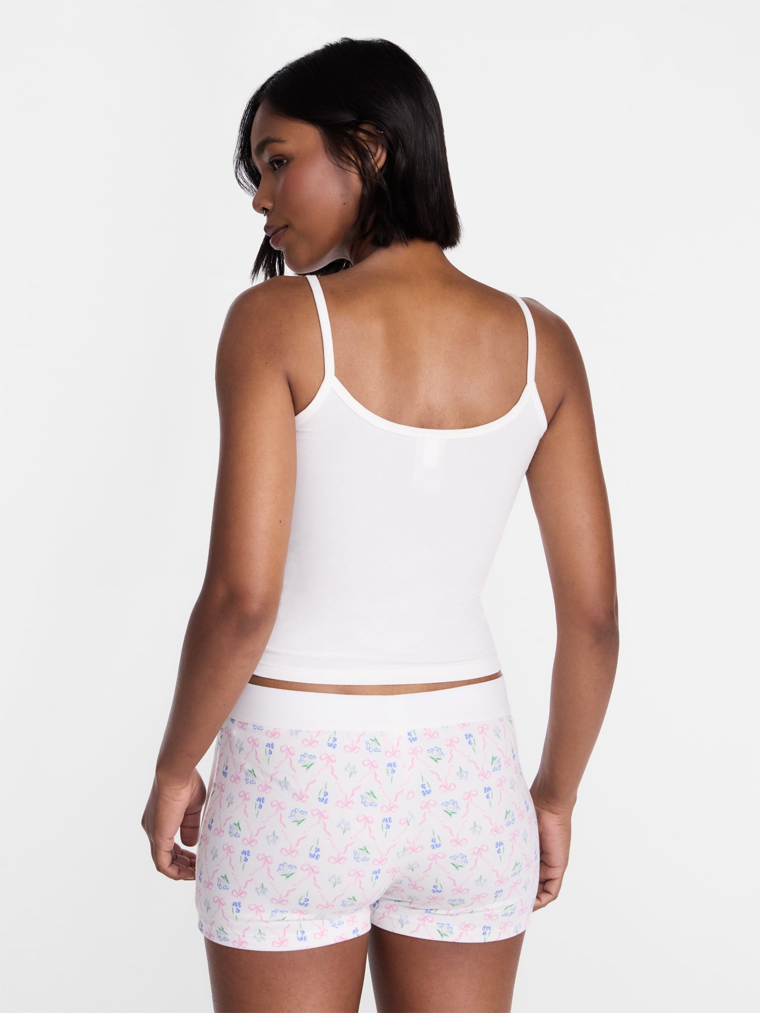 No Boundaries Women’s and Women’s Plus Cloud Core Sleepwear Cami and Boxers, 2-Piece Set, Sizes XXS-3X