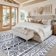 thumbnail image 6 of Washable Area Rug for Living Room, 9'x12' Aztec Tribal Non-Slip indoor Floor Mat, Soft Low Pile & Stain Resistant Carpet for Bedroom, Dining Room, 6 of 8