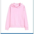 thumbnail image 1 of MeetoTime Girls Boys Cotton Oversized Hooded Sweatshirt Loose Solid Color Long Sleeve Pullover Top 2-12 Years, 1 of 2