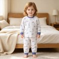 thumbnail image 2 of UAYOTSE Baby Boys Girls Cartoon Pajama Set Toddler 3 6 12 18 Months 2T 3T 4T 5T 6T fit Pjs Soft Breathable Long Sleeve Jammies Size 0-3 Months, 2 of 7