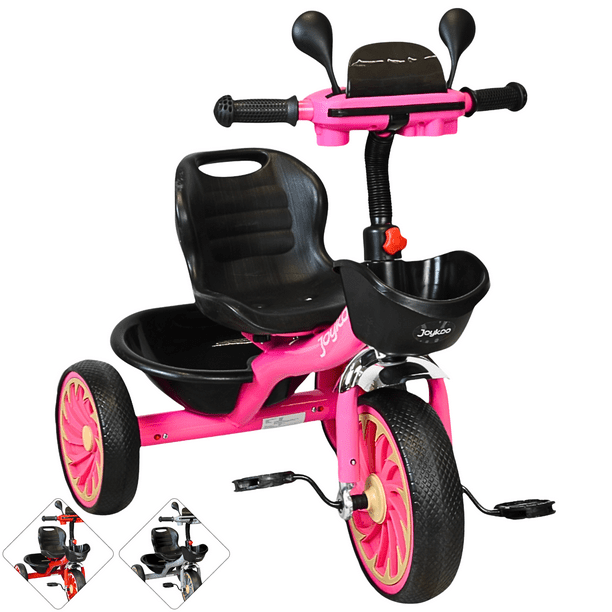 Triciclo para Niños Torreta con Luz y Sonido Ruedas de Eva Apto a partir de 2 Años Soporta hasta 20 kg - Rosa
