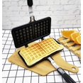 thumbnail image 2 of Non-Stick Waffle Makers, Manual Waffle Maker Waffle Mold Double Waffle Machine Rectangular Shape, 2 of 5