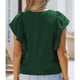 thumbnail image 4 of Tops para mujer,Tops con volantes para mujer Top puro con cuello redondo Tops con volantes para mujer Eleva tu experiencia, 4 of 6