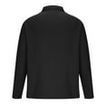 thumbnail image 4 of Atogsazn Mens Casual Cotton Jacket Lightweight Zipper Long Sleeve Jacket for Men Sport Solid Color Coat Black L, 4 of 5