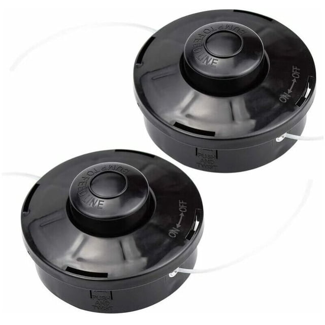 2 Universal Nylon Brush Cutter Heads for Gas Trimmers, Compatible with Most Brands