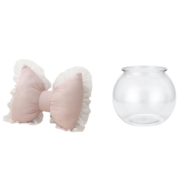 Cojín con lazo bonito,Almohada con forma de lazo,bonito cojín decorativo con lazo,Funda de almohada con lazo suave y adorno cómodo,Acuario de escritorio,Pecera pequeña