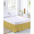 thumbnail image 3 of Spring Butterfly Bed Skirt King Size 18 Inch Drop, Simple Yellow Black Butterflies Bowknot Yellow Adjustable Elastic Dust Ruffles Bedskirt for King Bed Wrap Around Pleated Mattress Frame Cover, 3 of 9
