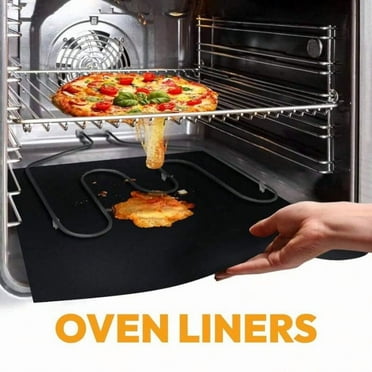 DUSKEEP Black Reusable Glass Fiber Teflon Coated Non-stick Oven Mat, Microwave Mat, Oven Liner Mat - High Temperature Resistant