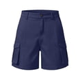 thumbnail image 7 of ZOYOEN Girls Cargo Shorts with Button- Elastic Waist Casual Multiple Pockets Baggy Kids Hiking Shorts Navy Size 12, 7 of 7