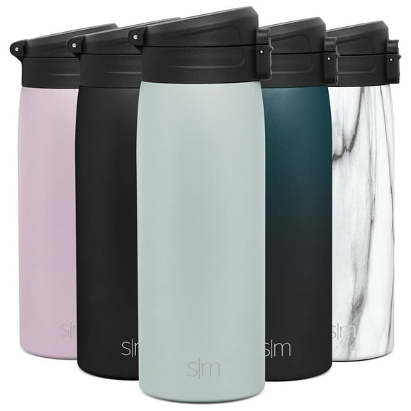 Simple Modern Insulated Thermos Travel Coffee Mug with Snap Flip Lid | Leakproof Reusable Stainless Steel Tumbler Cup | Kona Collection |Â 16oz | Sea Glass Sage