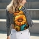 thumbnail image 5 of Disketp Deep Yellow Colorful Sunflower Mochila de Lona Estampada, Mochila Escolar de Viaje Ligera para Estudiantes y Portátil-Medium, 5 of 5