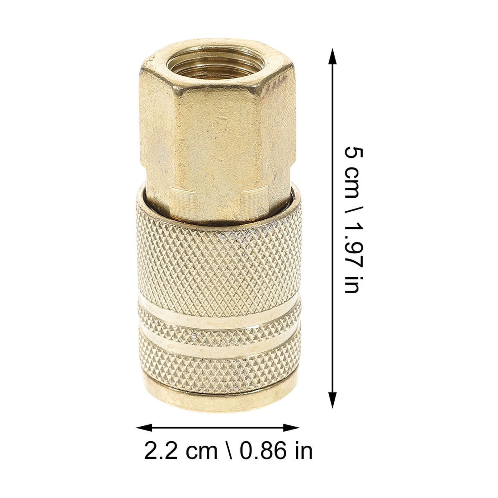 ROMANSENTIAL quick connector coupler Air Hose Fitting Golden Durable Construction 10pcs