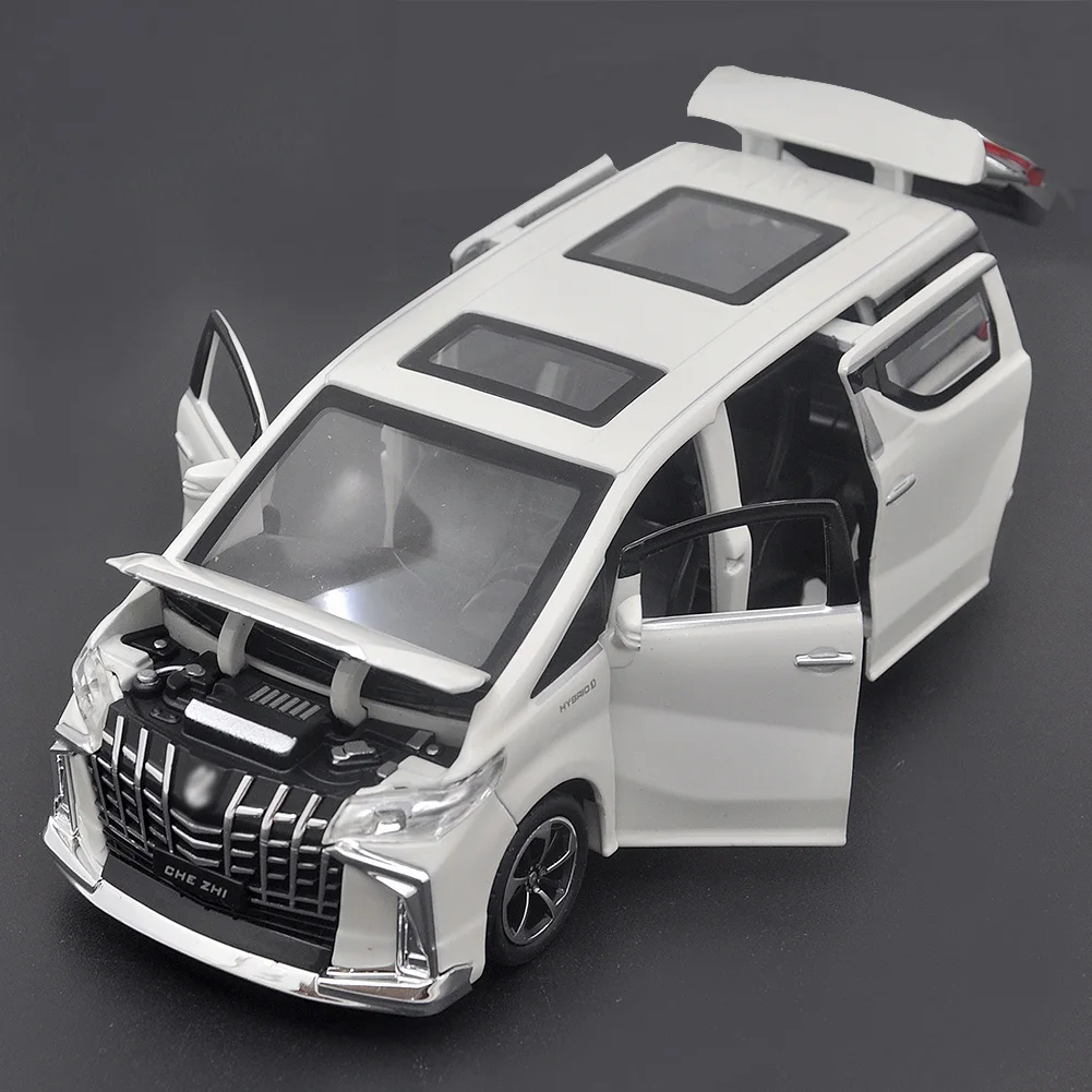 1: 32 Suitable for Toyota Elfa MPV alloy die-casting metal car models, audio-visual simulation children's toys