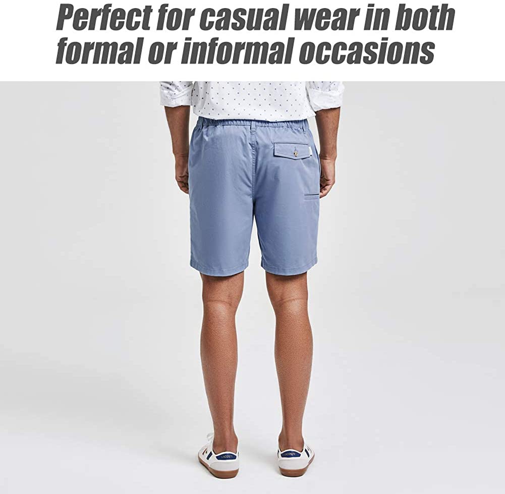 Cotton Casual Shorts Elastic Waistband 