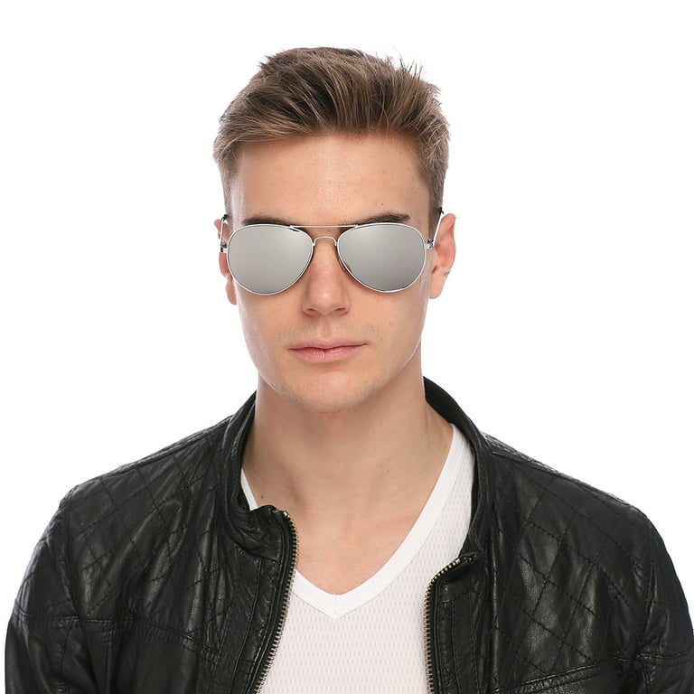 Aviator Sunglasses for Men Women Vintage Sports Driving Mirrored