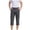 Dark Gray, variant on Mens Capri Pants Elastic Waist Straight Leg Relaxed Fit Lightweight Casual Slacks Cropped Pants with Pockets