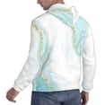 thumbnail image 6 of Sikiie Gold Lines Marble Watercolor Men's Hoodie, Essentials Hoodie, Sweatshirt, Pullover Hooded Sweatshirt for Men-Small, 6 of 7