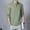 Army Green, variant on Bcfgryg Men's casual fashion solid color linen stand collar long sleeve slim fit T-shirt Slim Fit Dress Shirts Men Green