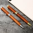 thumbnail image 1 of Twist Retractable Roller Ball Pens Wooden Ballpoint Pen Writing Pen For School Office Business, 1 of 8