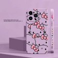 thumbnail image 3 of Bonita funda de teléfono de Hello Kitty K Line Cat para Apple iPhone 14 13 12 11 Pro XS Max Mini X XR SE 7 8 6 15 Plus, funda líquida de color, 3 of 5