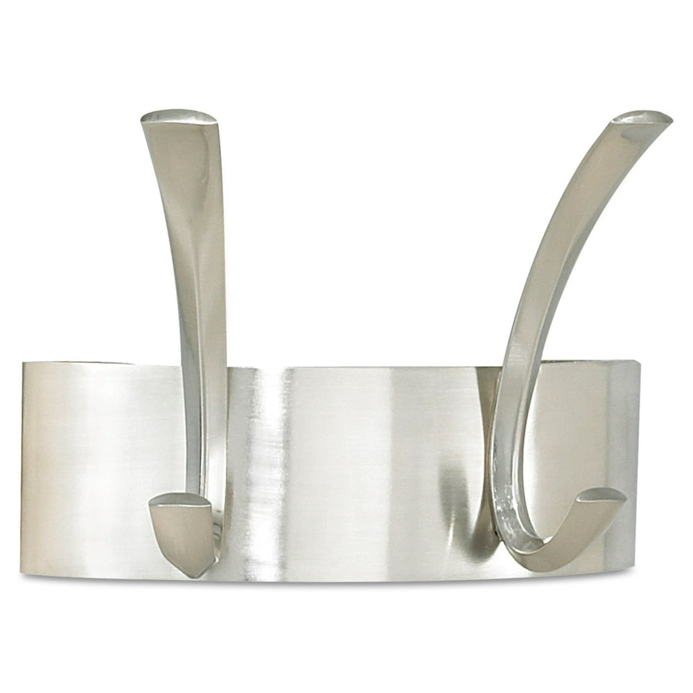 Safco Products Metal Coat Rack, Steel, Wall Rack, Two Hooks, 7w X 4.5d