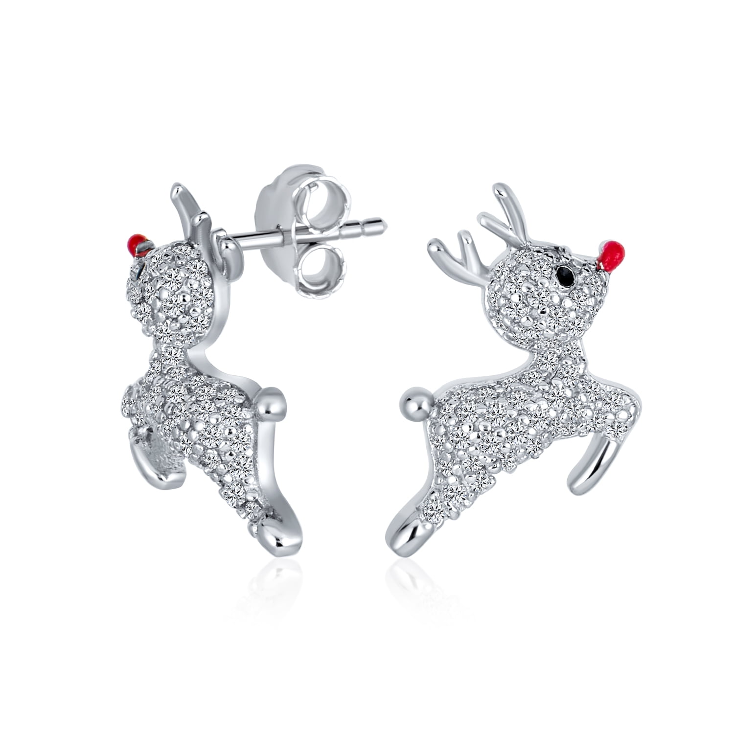 Christmas RUDOLPH REINDEER EARRINGS Winter Themed Earrings Rudolph Dangle Earrings Golden Reindeer hook earrings for Christmas