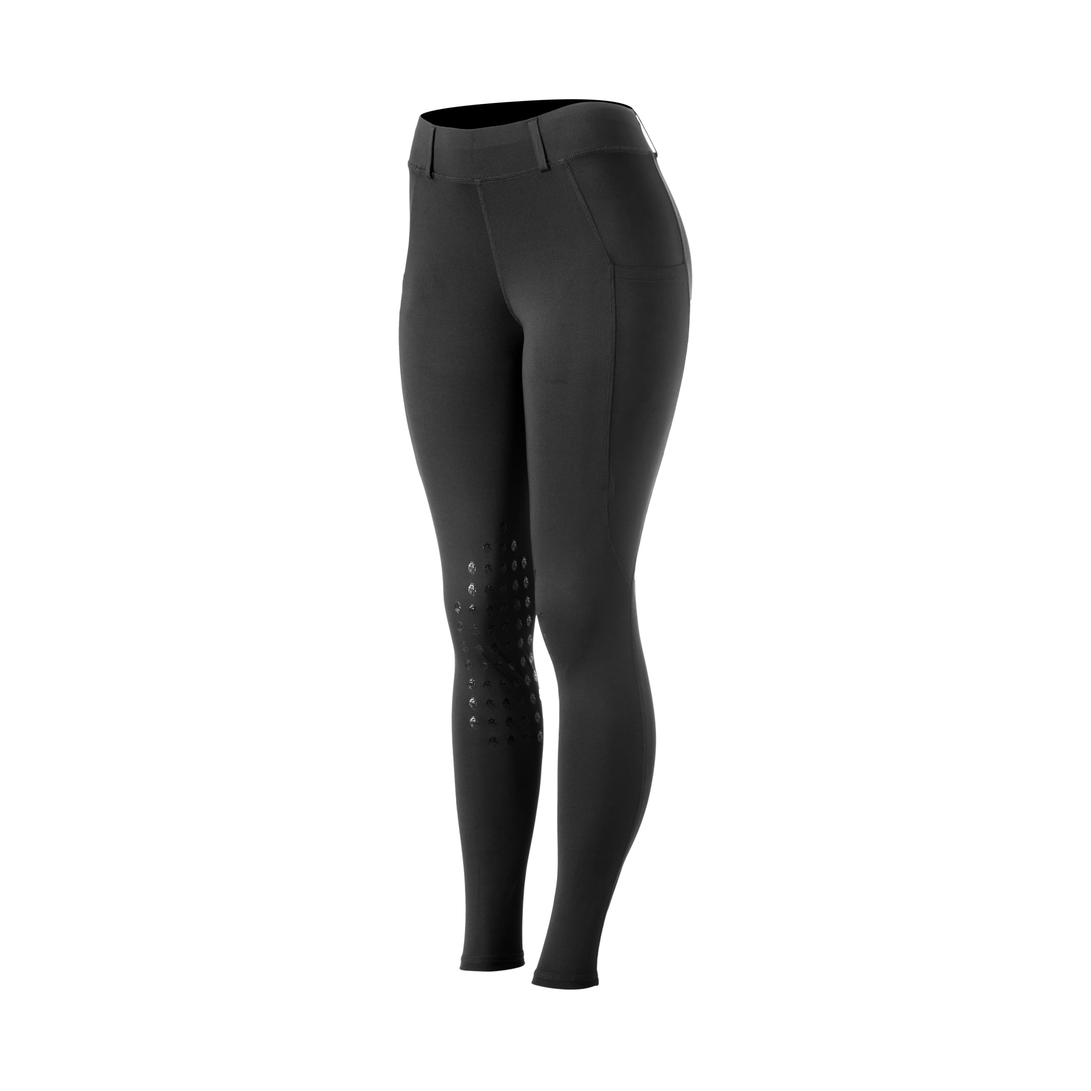Equinavia Classic Womens Equestrian Silicone Knee Patch Breeches with Phone Pockets | Horse Riding Pants Schooling Tights