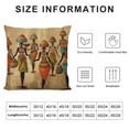 thumbnail image 5 of FUMJ  African Pillowcases,Art Ethnic African Woman Dancer on Grunge Background Decorative Cushion Cover Square Throw Pillow Cover,, 5 of 5