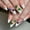 JML437 (glue type), variant on Cross-border hot-selling wearing nail pads, white French almond nail pads, St. Patrick's nail pads, green four-leaf clover nail patches.