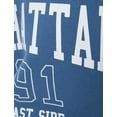 thumbnail image 6 of Oversized Polo Neck Sweatshirt Varsity Themed Printed Long Sleeve, 6 of 6