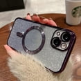 thumbnail image 3 of Compatible with iPhone 13 Pro Max Magnetic Glitter Case with Camera Lens Protector Full Protection Case Compatible with MagSafe Elegant Anti-Scratch Case Cover for iPhone 13 Pro Max Gold, 3 of 16