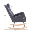 thumbnail image 7 of EBQOSK Teddy Upholstered Nursery Rocking Chair for Living Room Bedroom Dark Gray, 7 of 7
