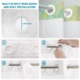 thumbnail image 4 of No Hook Shower Curtain, Wildflower Meadow Shower Curtains for Bathroom with See Through Top Window, Lush Green Grass Botanical Cottagecore Waterproof & Washable Bath Curtain 60"x72", 4 of 8