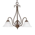 thumbnail image 3 of Millennium Lighting 20" 3-light Traditional Metal Chandelier in Bronze, 3 of 3