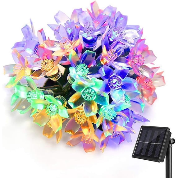 LINLIN Solar String Lights Garden, 6M 30LED Solar Blossom Flower Fairy Lights Flower Solar String Lights Outdoor Waterproof