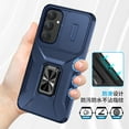 thumbnail image 6 of Dteck for Samsung Galaxy A36 5G Case with Slide Camera Lens Cover + Finger Ring Holder Kickstand,Heavy Duty Shockproof Rugged Protective Phone Cover for Samsung A36 5G 2025,Blue, 6 of 8