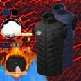 thumbnail image 4 of ZACPNCV Heated Vest for Unisex Zipper Double Control Of 9 Areas Heating Cotton Jacket Heated USB Charging Version Black, 4 of 4