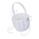 thumbnail image 1 of Matsuzay Cesta de niña de las flores de boda de doble corazón de satén blanco Kits de decoración para fiestas lejía doble corazón, 1 of 1