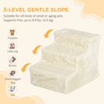 thumbnail image 3 of 3-Step Beige Pet Ramp for Sofa, Bed & Couch - Cozy Dog & Cat Stairs, 18" x 13.8" - Safe Access for Small Pets & Easy Cleaning, 3 of 7