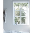 thumbnail image 4 of Tie Up Valance Curtain for Kitchen, Spring Sage Green Leaves Watercolor Rod Pocket Short Curtains Adjustable Tie-Up Shade Valances, Farm Foliage on White Window Treatment for Bathroom Bedroom 42x12in, 4 of 8