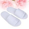 thumbnail image 4 of 4 pares de zapatillas desechables para hombre, portátiles y plegables, ideales para viajes y hoteles (blancas), 4 of 6