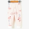 thumbnail image 2 of Odeerbi Toddler Boys Girls Pajama Pants Cartoon Print Cotton Thermal Bottoms Spring Fall Baby Cotton Pants Children's Bottoming Pants Beige, 2 of 3