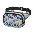 thumbnail image 2 of Fotbe Donuts Cangurera Cuadrada con Estampado de Doble Capa, Bolsa de Cintura Ajustable Mini para Hombres y Mujeres, 2 of 9